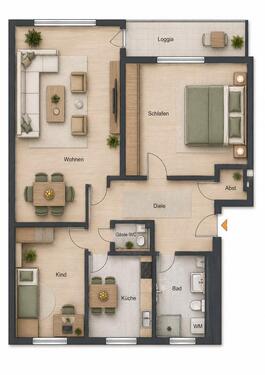 Foto - Modernisierte 3-Zi-Wohnung mit Südbalkon im Herzen von Stadthagen