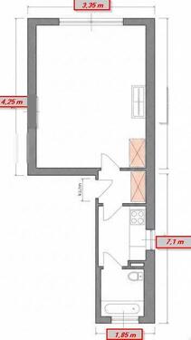 Foto - kleine Wohnung Waiblingen - 140.000,00&nbsp;EUR Kaufpreis, ca.&nbsp; 27,00&nbsp;m&sup2;
