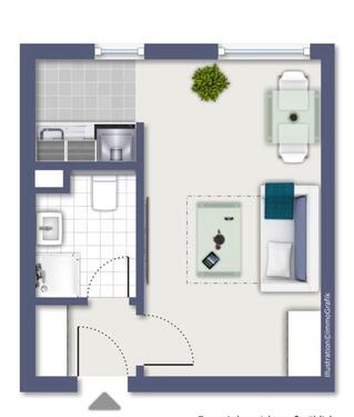 Foto - Frisch renovierte 1-Zimmer-Wohnung mit Garage in Pforzheim Nord