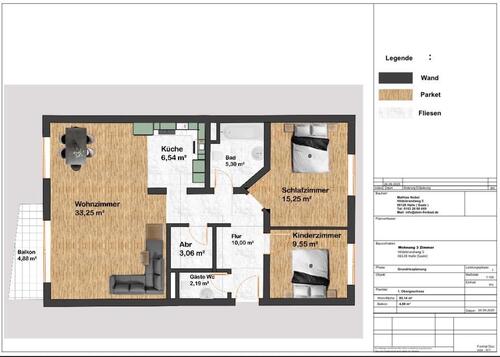 Foto - 3 Zimmer Etagenwohnung zur Miete in Halle (Saale)