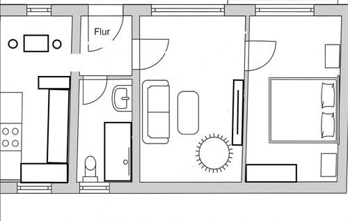Foto - Wohnung Mietwohnung, zwei Zimmerwohnung