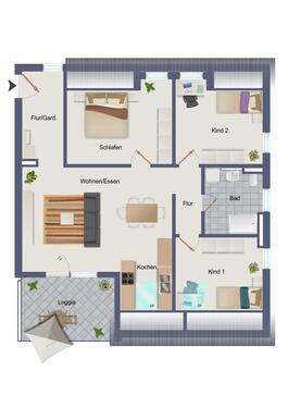 Foto - 4 Zimmer Dachgeschoßwohnung zur Miete in Gerabronn