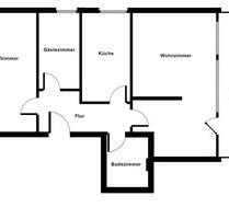 Schöne 3 Zimmer Wohnung im Erdgeschoß mit Terrasse und Vorgarten - Wiesbaden Bierstadt