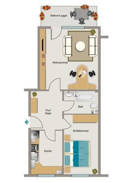 Foto - 2.5 Zimmer Etagenwohnung zur Miete in Essen