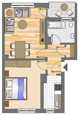 Foto - 2 Zimmer Etagenwohnung zur Miete in Dortmund