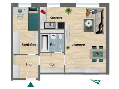 Foto - Etagenwohnung zur Miete in Pößneck