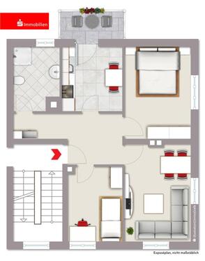 Foto - 3-Zimmer-Wohnung mit Balkon im Stadtzentrum
