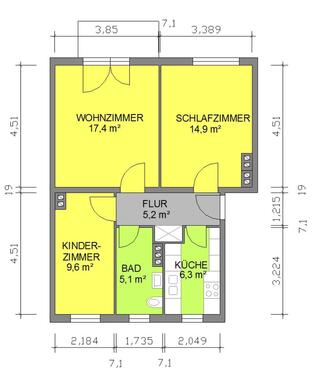 Foto - 3 Zimmer Etagenwohnung zur Miete in Eisenach