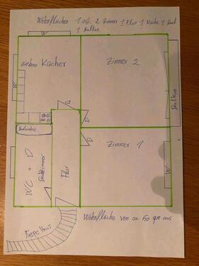 Foto - Wohnung mit 2 Zimmern - 1.300,00 EUR Kaltmiete,