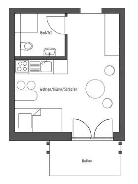 Foto - 1 Zimmer Etagenwohnung zur Miete in Dresden