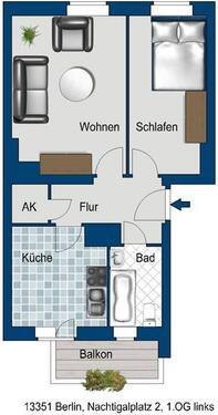 Foto - Reinkommen und Wohlfühlen: günstiges 1,5-Zimmer-Appartment