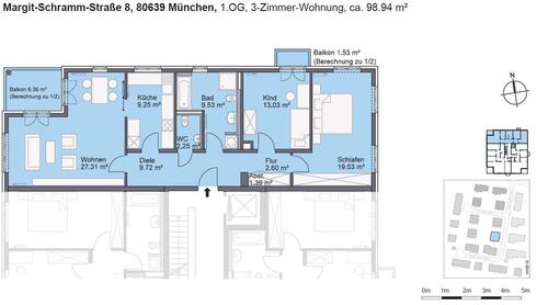 Foto - 3 Zimmer Etagenwohnung zur Miete in München