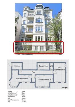 Foto - Souterrain Wohnung mit Altbau-Flair im Leipziger Süden