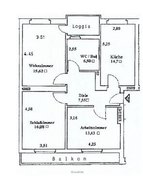Foto - Neu renoviert - 3ZKB - 2 Balkone - Einbauküche