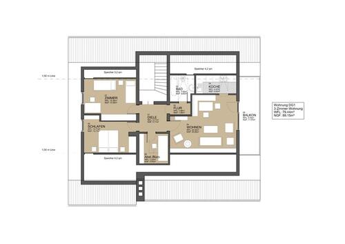 Foto - 3 Zimmer Dachgeschoßwohnung in Oberammergau