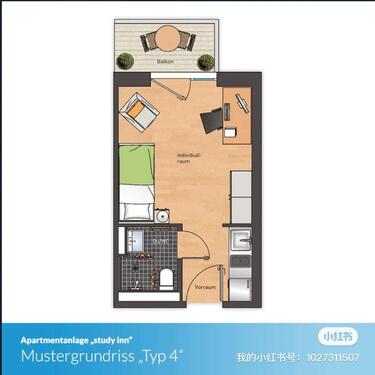 Foto - 1 monatige Zwischenmiete für Einzimmerwohnung