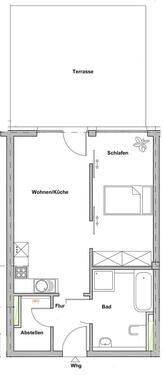 Foto - 2 Zimmer Erdgeschoßwohnung zur Miete in Leipzig