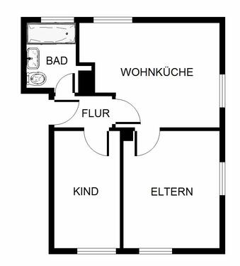 Foto - 2 Zimmer Erdgeschoßwohnung zur Miete in Gelsenkirchen
