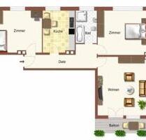 Zentral gelegene 3-Zimmer-Wohnung mit Süd-Balkon - Hamm