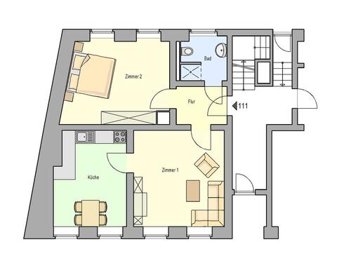 Foto - 2 Zimmer Etagenwohnung zur Miete in Schleiz
