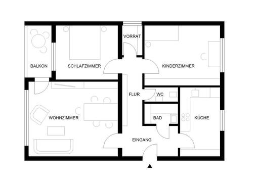 Foto - Privatverkauf einer 3-Zimmer Wohnung im 2. OG in Ludwigsburg