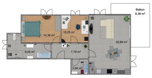 Foto - 3 Zimmer Etagenwohnung in Aue-Bad Schlema