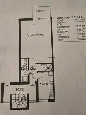 Foto - 1 Zimmer Etagenwohnung zur Miete in Hamm