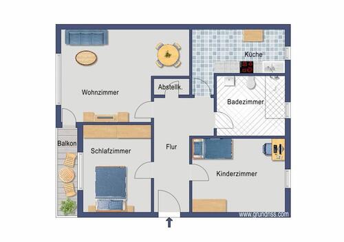 Foto - 3-Zimmer-Wohnung - 752,00&nbsp;EUR Kaltmiete, ca.&nbsp; 75,19&nbsp;m&sup2;