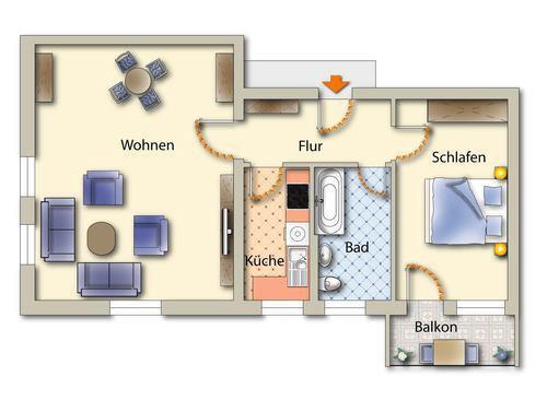 Foto - Etagenwohnung zur Miete in Freiberg