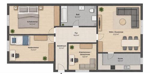 Foto - Wohnung in Nordheim - 1.250,00&nbsp;EUR Kaltmiete, ca.&nbsp; 80,00&nbsp;m&sup2;