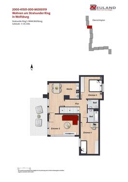 Foto - 3 Zimmer Etagenwohnung zur Miete in Wolfsburg