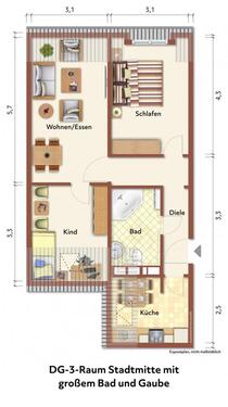 Foto - 3 Zimmer Etagenwohnung zur Miete in Suhl