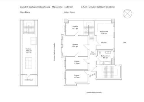Foto - Etagenwohnung in Erfurt zur Miete