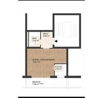 Modern möbliertes Apartment mit Balkon, Einbauküche & Internet in - München Bogenhausen