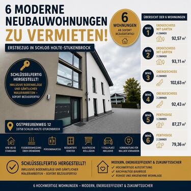 Foto - 6 Moderne Neubauwohnungen zur Vermietung – Erstbezug
