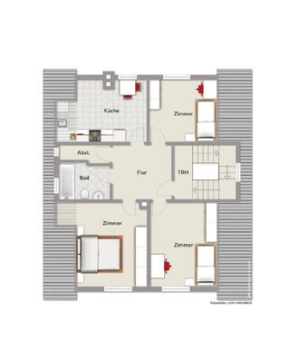 Foto - 3 Zimmer DG Wohnung zu vermieten Bensheim