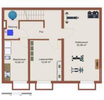 Modernisierte Zwei Zimmer Souterrain Wohnung - WG geeignet - Griesheim