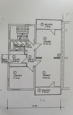 Foto - Lichtdurchflutete 3-Zi. Wohnung mit 3 Balkonen in PF-Rod
