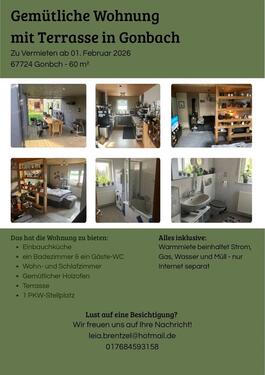 Foto - Wohnung in Gonbach - 900,00 EUR Kaltmiete,