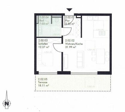 Foto - 2-Zi-Whg, 66qm, Terrasse + Garten, EBK, TG-Stellplatz