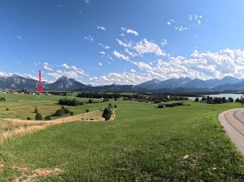 Foto - Berg- und Seeblick mit Potential - oberhalb von Hopfen am See