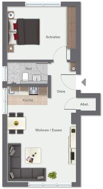 Foto - zum 01.06. - 2 Zimmer Wohnung Leverkusen Rheindorf 52 qm