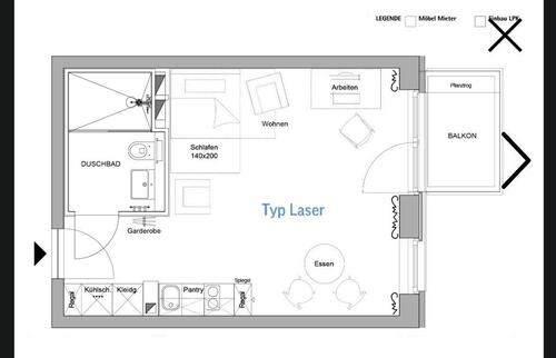 Foto - 1-Zimmer Wohnung zu vermieten ab 1.11.2025