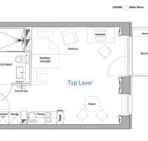 1-Zimmer Wohnung zu vermieten ab 1.11.2025 - Kiel Ravensberg