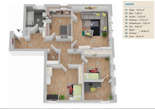 Foto - Große 4 Zimmer Wohnung im Herzen von Wallfürn