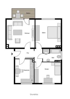 Foto - 3 Zimmerwohnung - 900,00&nbsp;EUR Kaltmiete, ca.&nbsp; 75,00&nbsp;m&sup2;