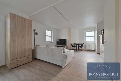 Foto - MÖBLIERTE 1 Raum Wohnung in Wittgensdorf Chemnitz mit Einbauküche + Tageslichtbad mit Dusche + TV