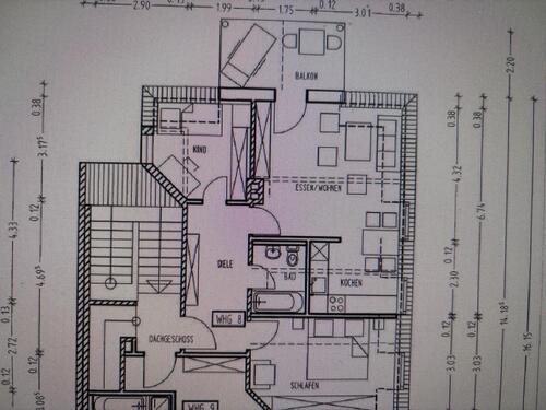 Foto - 3 Zimmer Dachgeschoßwohnung zur Miete in Naila