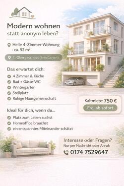 Foto - Renovierte 4 Zimmer 92 m² Wohnung zu vermieten. 1 OG