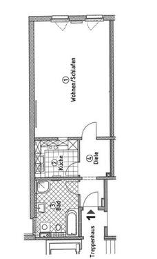 Foto - 1 Zimmer Etagenwohnung zur Miete in Rostock